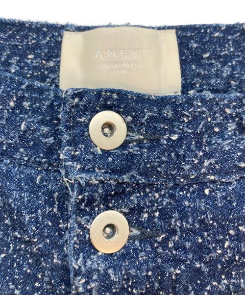 Ameri（アメリ）AMERI (アメリ) MEDI SCRATCH OVAL WIDE DENIM ネイビー サイズ:SIZE 26の古着・服飾アイテム