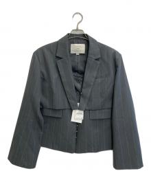 Ameri（アメリ）の古着「26SS DEFORMATION PINSTRIPE JACKET」｜グレー