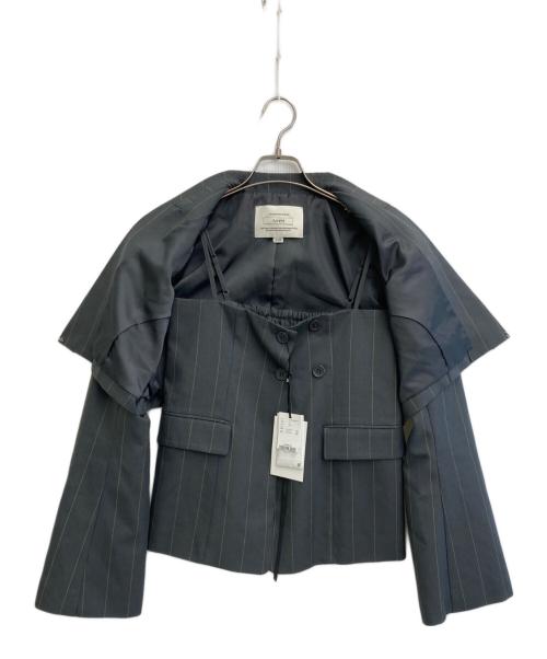 Ameri（アメリ）AMERI (アメリ) 26SS DEFORMATION PINSTRIPE JACKET グレー サイズ:M 未使用品の古着・服飾アイテム