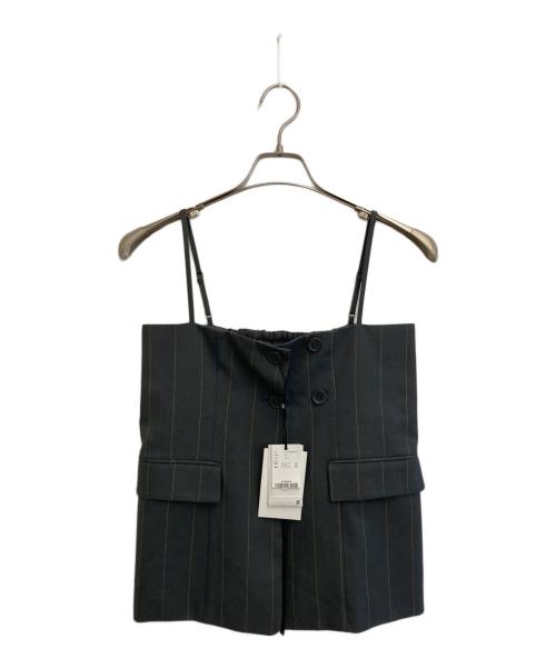 Ameri（アメリ）AMERI (アメリ) 26SS DEFORMATION PINSTRIPE JACKET グレー サイズ:M 未使用品の古着・服飾アイテム