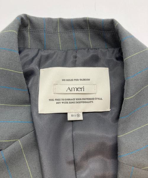 Ameri（アメリ）AMERI (アメリ) 26SS DEFORMATION PINSTRIPE JACKET グレー サイズ:M 未使用品の古着・服飾アイテム