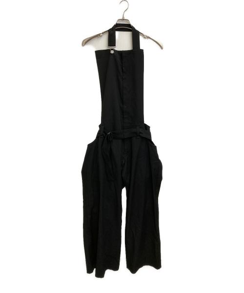 YOHJI YAMAMOTO（ヨウジヤマモト）YOHJI YAMAMOTO (ヨウジヤマモト) カットオフデザインウールサロペット ブラック サイズ:1の古着・服飾アイテム