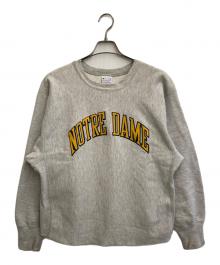 Champion REVERSE WEAVE（チャンピオン リバース ウィーブ）の古着「90s カレッジロゴスウェット」｜グレー