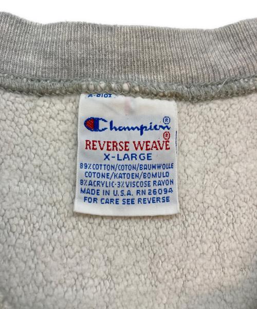 Champion REVERSE WEAVE（チャンピオン リバース ウィーブ）Champion REVERSE WEAVE (チャンピオン リバース ウィーブ) 90s カレッジロゴスウェット グレー サイズ:SIZE XLの古着・服飾アイテム