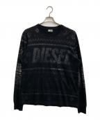 DIESELディーゼル）の古着「L/Sプリントカットソー」｜ブラック