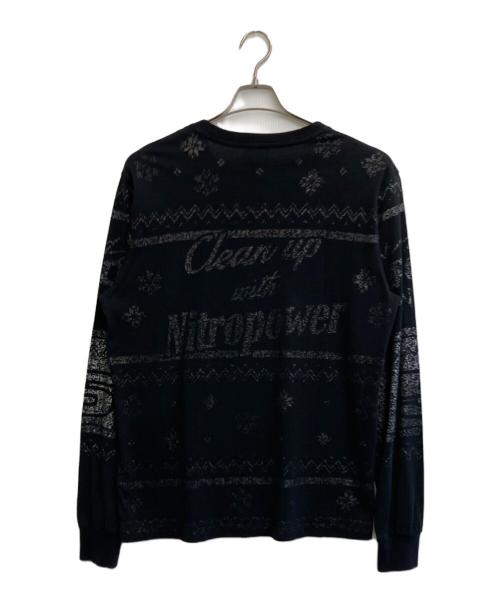 DIESEL（ディーゼル）DIESEL (ディーゼル) L/Sプリントカットソー ブラック サイズ:Lの古着・服飾アイテム