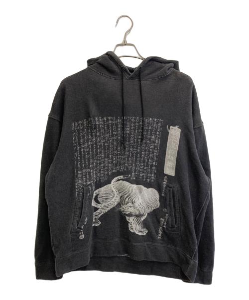 GROUND Y（グラウンドワイ）GROUND Y (グラウンドワイ) 舶来虎豹幼絵説 hoodie ブラック サイズ:SIZE 3の古着・服飾アイテム