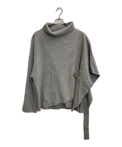 ADORE（アドーア）ADORE (アドーア) ニット切替ポンチョ グレー サイズ:SIZE 38の古着・服飾アイテム