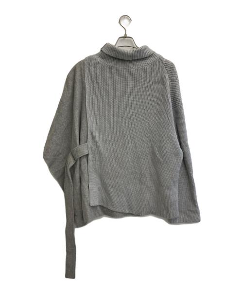 ADORE（アドーア）ADORE (アドーア) ニット切替ポンチョ グレー サイズ:SIZE 38の古着・服飾アイテム