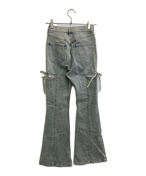 Resexxy（リゼクシー）Resexxy (リゼクシー) カットアウトリボンデニムパンツ ブルー サイズ:SIZE Sの古着・服飾アイテム