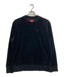 SUPREME（シュプリーム）の古着「16AW velour crewneck」｜ブラック