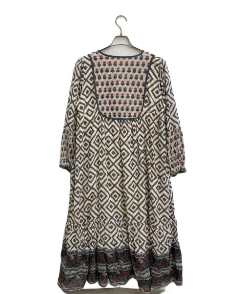 freada（フリーダ）freada (フリーダ) インド胸キルトジオメトリックワンピース ピンク サイズ:onesizeの古着・服飾アイテム