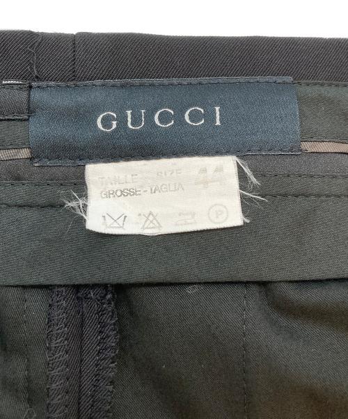 GUCCI（グッチ）GUCCI (グッチ) ウールスラックス ブラック サイズ:44の古着・服飾アイテム