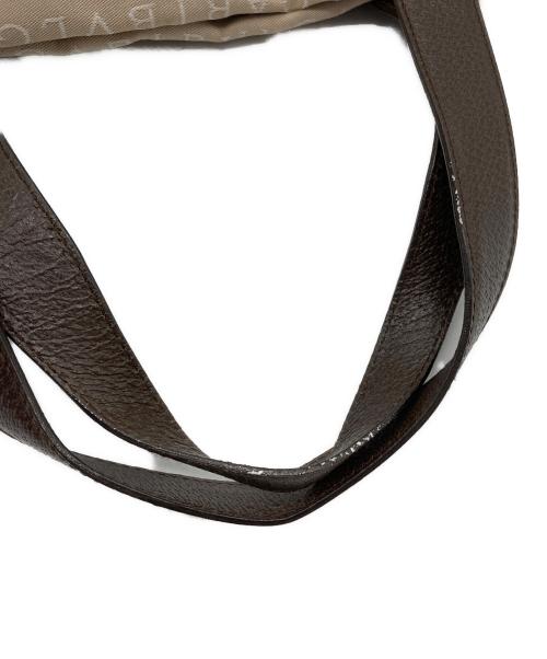 BVLGARI（ブルガリ）BVLGARI (ブルガリ) ロゴマニアトートバッグ ベージュ×ブラウンの古着・服飾アイテム