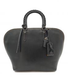 COACH（コーチ）の古着「Dakotah Satchel With Whipstitch Handle」｜ブラック