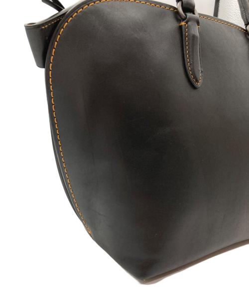 COACH（コーチ）COACH (コーチ) Dakotah Satchel With Whipstitch Handle ブラックの古着・服飾アイテム
