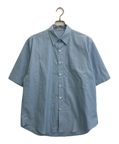 AURALEE（オーラリー）AURALEE (オーラリー) WASHED FINX TWILL BIG HALF SLEEVED SHIRT スカイブルー サイズ:SIZE 4の古着・服飾アイテム