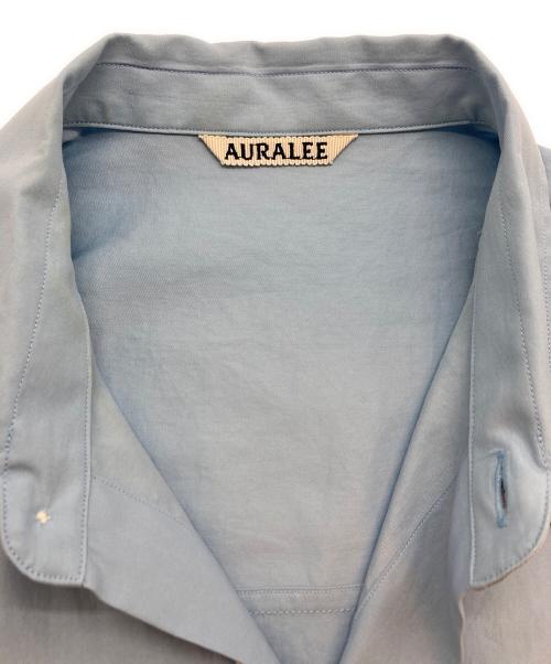 AURALEE（オーラリー）AURALEE (オーラリー) WASHED FINX TWILL BIG HALF SLEEVED SHIRT スカイブルー サイズ:SIZE 4の古着・服飾アイテム