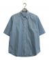 AURALEE（オーラリー）の古着「WASHED FINX TWILL BIG HALF SLEEVED SHIRT」｜スカイブルー