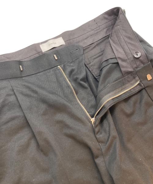 MARKA（マーカ）MARKA (マーカ) TWO TUCK CROPPED TROUSERS ブラック サイズ:SIZE 2の古着・服飾アイテム