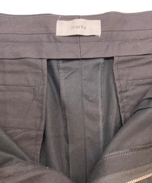 MARKA（マーカ）MARKA (マーカ) TWO TUCK CROPPED TROUSERS ブラック サイズ:SIZE 2の古着・服飾アイテム