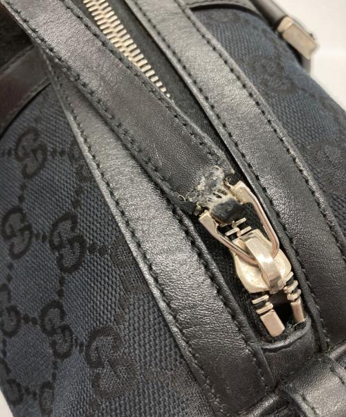 GUCCI（グッチ）GUCCI (グッチ) GGキャンバス ボストンバッグ ブラックの古着・服飾アイテム