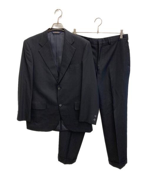 BROOKS BROTHERS（ブルックスブラザーズ）BROOKS BROTHERS (ブルックスブラザーズ) ウールストライプセットアップスーツ ネイビー サイズ:SIZE 38SHT / 32Wの古着・服飾アイテム