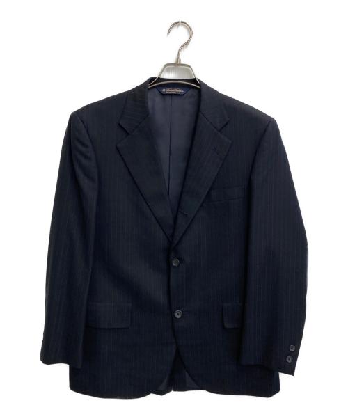 BROOKS BROTHERS（ブルックスブラザーズ）BROOKS BROTHERS (ブルックスブラザーズ) ウールストライプセットアップスーツ ネイビー サイズ:SIZE 38SHT / 32Wの古着・服飾アイテム