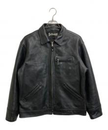 Schott（ショット）の古着「LEATHER TRUCKER JACKET」｜ブラック