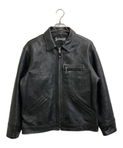 Schott（ショット）Schott (ショット) LEATHER TRUCKER JACKET ブラック サイズ:Mの古着・服飾アイテム