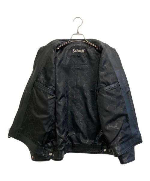 Schott（ショット）Schott (ショット) LEATHER TRUCKER JACKET ブラック サイズ:Mの古着・服飾アイテム