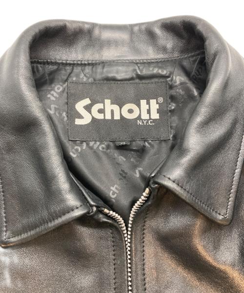 Schott（ショット）Schott (ショット) LEATHER TRUCKER JACKET ブラック サイズ:Mの古着・服飾アイテム