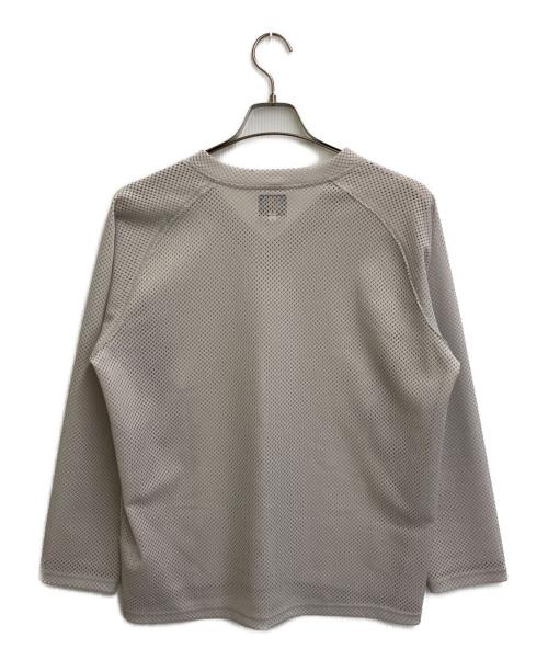 Needles（ニードルズ）Needles (ニードルズ) L/S V-Neck Tee - Raschel Lace グレー サイズ:SIZE Sの古着・服飾アイテム