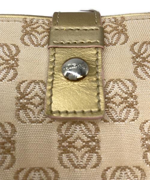 LOEWE（ロエベ）LOEWE (ロエベ) 刺繍×アナグラム ショルダーバッグ ベージュの古着・服飾アイテム