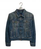 Saint Laurent Parisサンローランパリ）の古着「ダメージ加工デニムジャケット」｜インディゴ