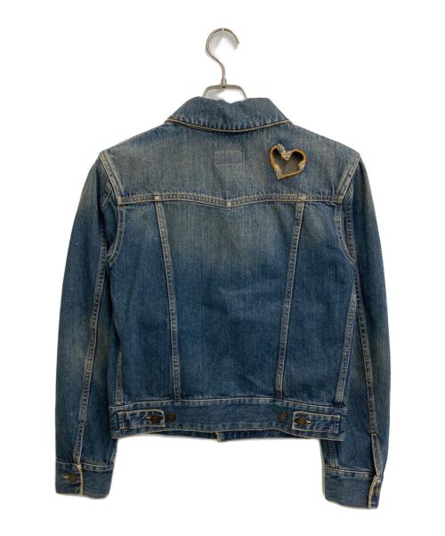 Saint Laurent Paris（サンローランパリ）Saint Laurent Paris (サンローランパリ) ダメージ加工デニムジャケット インディゴ サイズ:XSの古着・服飾アイテム