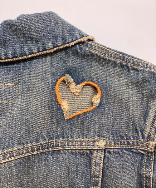 Saint Laurent Paris（サンローランパリ）Saint Laurent Paris (サンローランパリ) ダメージ加工デニムジャケット インディゴ サイズ:XSの古着・服飾アイテム