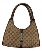 GUCCIグッチ）の古着「GGキャンバス ジャッキーハンドバッグ」｜ブラウン