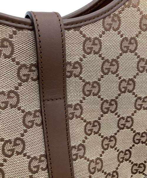 GUCCI（グッチ）GUCCI (グッチ) GGキャンバス ジャッキーハンドバッグ ブラウンの古着・服飾アイテム
