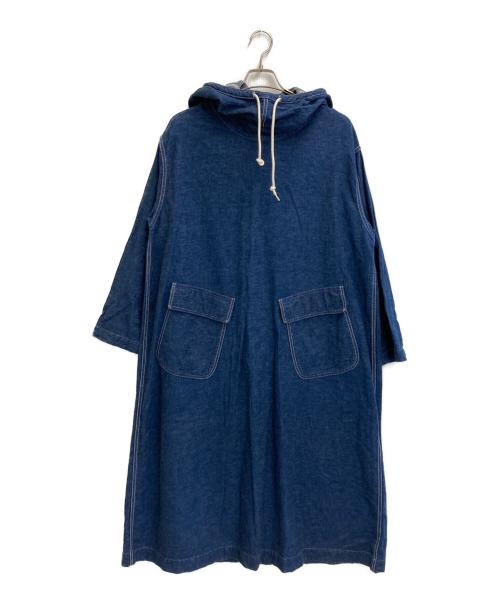 orSlow（オアスロウ）orSlow (オアスロウ) コットンサルベージフードロングワンピース ブルー サイズ:SIZE Freeの古着・服飾アイテム