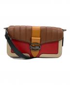 COACHコーチ）の古着「Georgie ショルダーバッグ」｜ネイビー×ブラウン