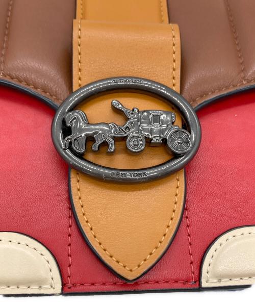 COACH（コーチ）COACH (コーチ) Georgie ショルダーバッグ ネイビー×ブラウンの古着・服飾アイテム