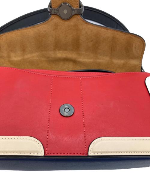 COACH（コーチ）COACH (コーチ) Georgie ショルダーバッグ ネイビー×ブラウンの古着・服飾アイテム