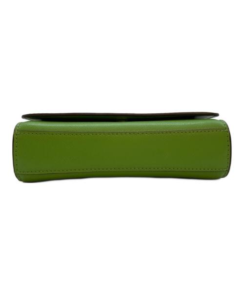 Kate Spade（ケイトスペード）Kate Spade (ケイトスペード) サフィアーノレザー フラップショルダーバッグ グリーンの古着・服飾アイテム