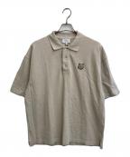 maison kitsuneメゾンキツネ）の古着「ボールド フォックスヘッド パッチ オーバーサイズ ポロ」｜ベージュ