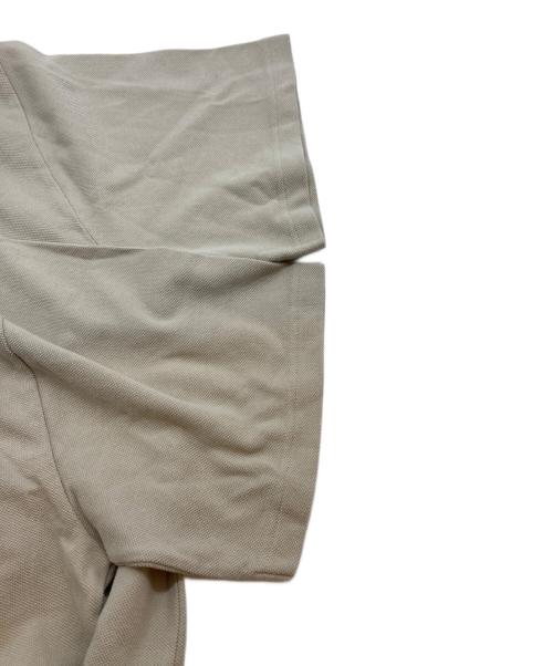 maison kitsune（メゾンキツネ）MAISON KITSUNE (メゾンキツネ) ボールド フォックスヘッド パッチ オーバーサイズ ポロ ベージュ サイズ:L 未使用品の古着・服飾アイテム