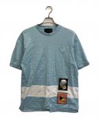 PRADAプラダ）の古着「Printing Knit Short Sleeve T-Shirt」｜ブルー