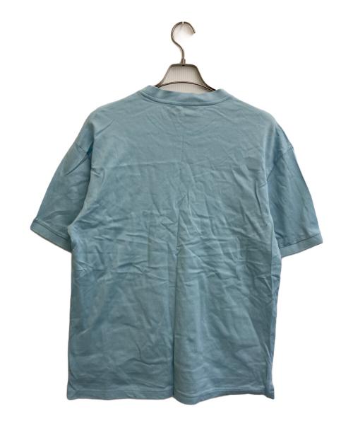 PRADA（プラダ）PRADA (プラダ) Printing Knit Short Sleeve T-Shirt ブルー サイズ:ＸＬの古着・服飾アイテム