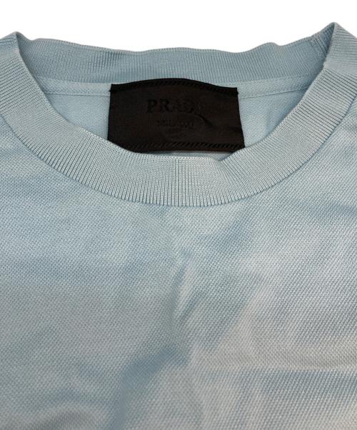 PRADA（プラダ）PRADA (プラダ) Printing Knit Short Sleeve T-Shirt ブルー サイズ:ＸＬの古着・服飾アイテム