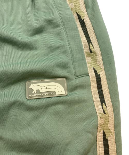 maison kitsune（メゾンキツネ）MAISON KITSUNE (メゾンキツネ) FLASH FOX TRACK PANTS グリーン サイズ:L 未使用品の古着・服飾アイテム